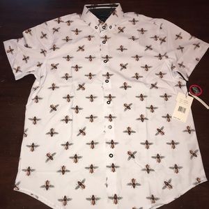 Insect/Bee Button Up Dress Shirt